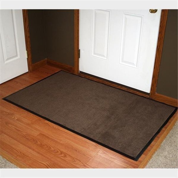 Ricki'S Rugs 654S0034BN 3 ft. W x 4 ft. L Wipe-N-Walk Entrance Mat in Brown RI1735